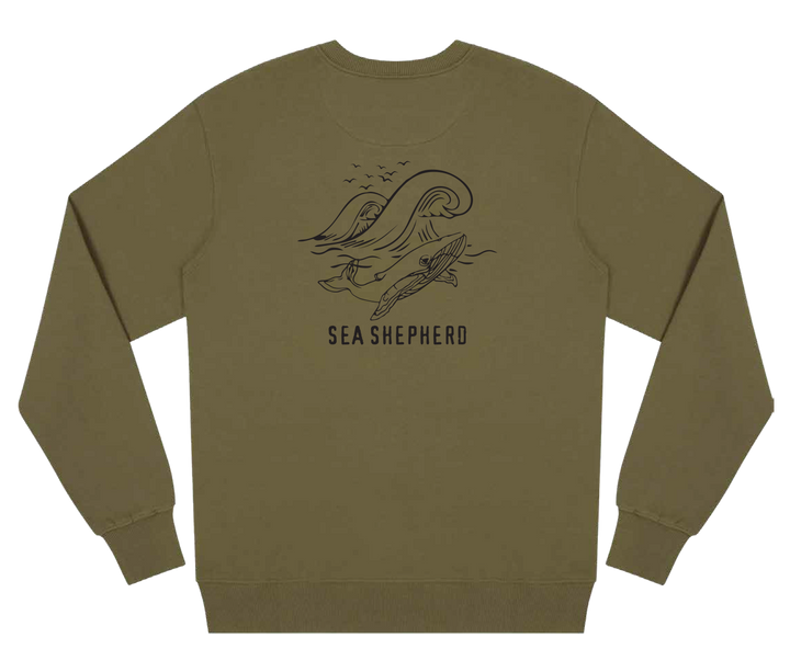 Whale Unisex Sweater - Faded Khaki