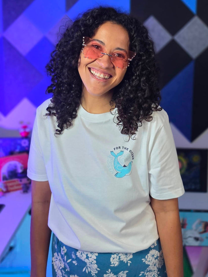 For The Ocean Unisex Tee - White Cliniko x Sea Shepherd