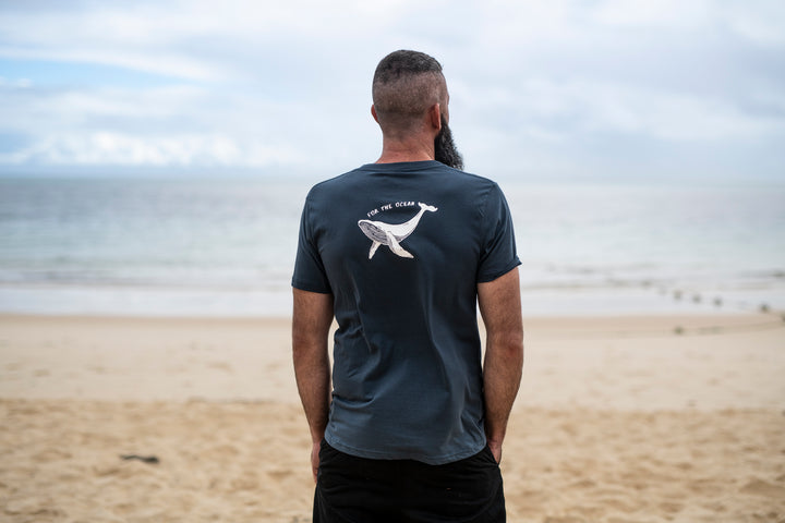 For The Ocean Whale Unisex Tee – Denim Blue