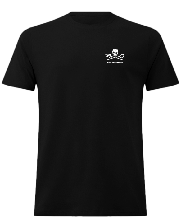 Jolly Roger Unisex Short Sleeve Tee - Back Large Logo - Black - Limited Edition