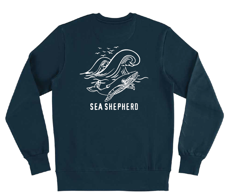 Whale Unisex Sweater - Dark Blue