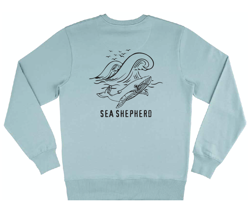 Whale Unisex Sweater - Slate Green