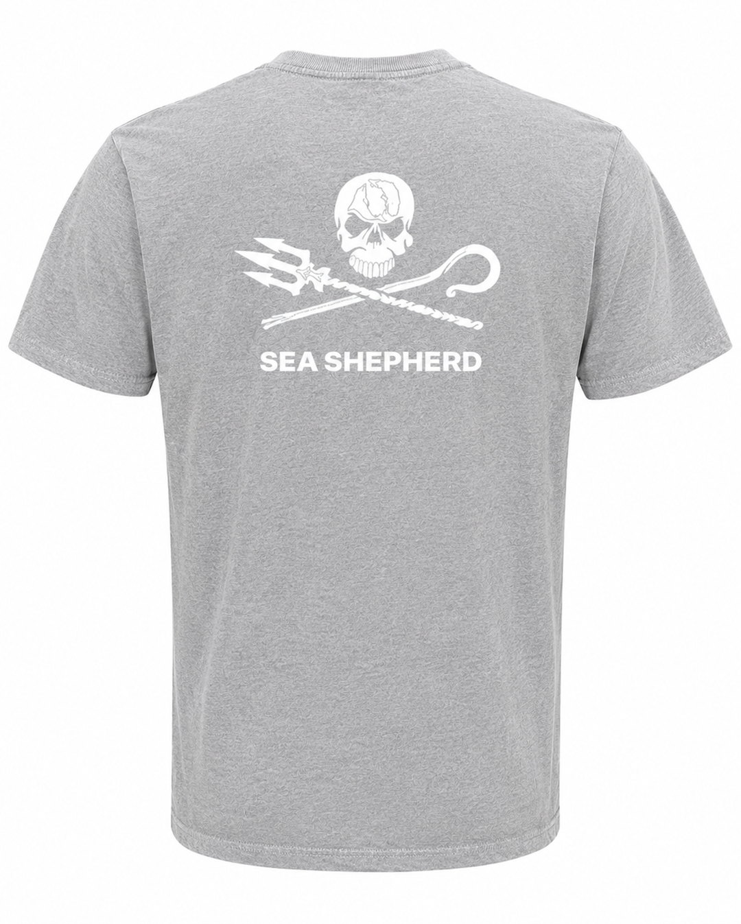 Jolly Roger Unisex Tee - Back Large Logo - Grey