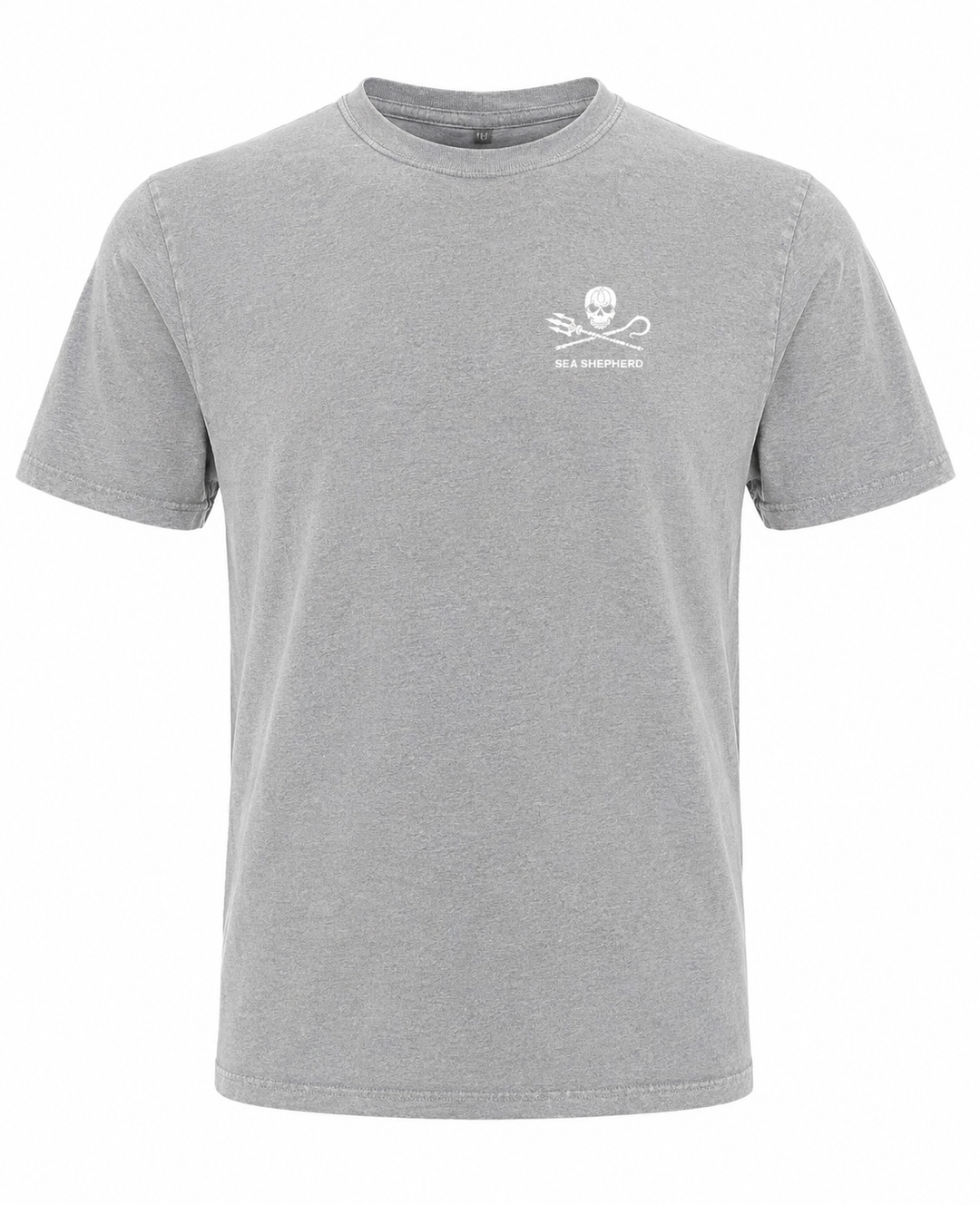 Jolly Roger Unisex Tee - Back Large Logo - Grey