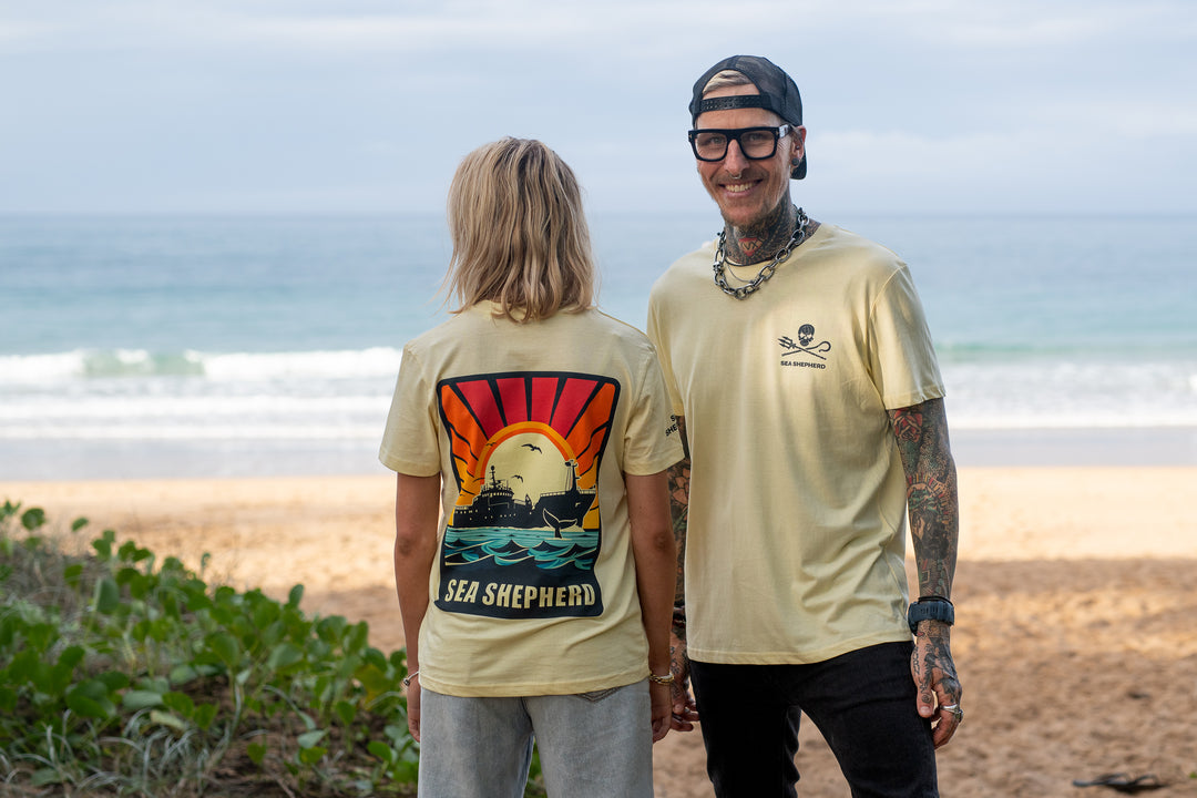 Allankay Ship Retro Unisex Tee - Butter