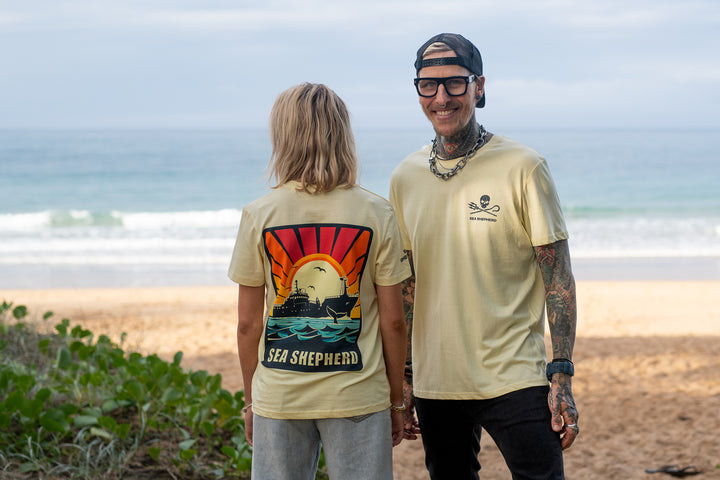 Allankay Ship Retro Unisex Tee - Butter