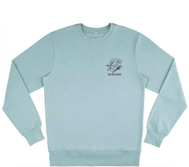 Whale Unisex Sweater - Slate Green