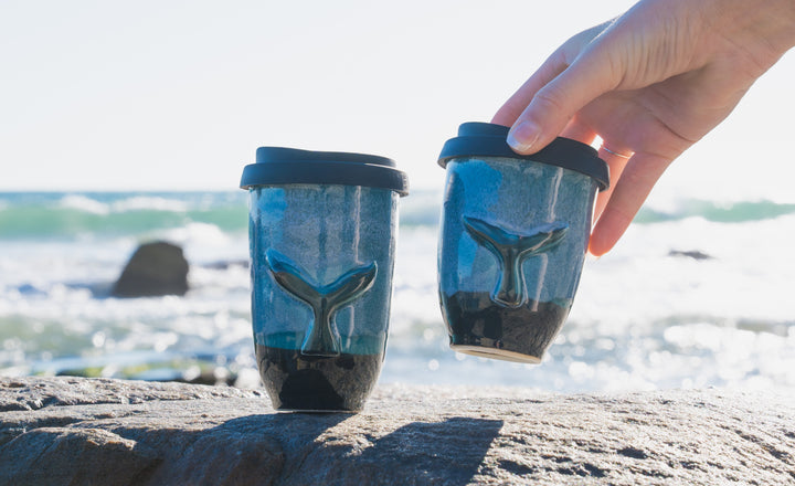 Pottery For The Planet Ceramic Whale Tail Cup - 12oz