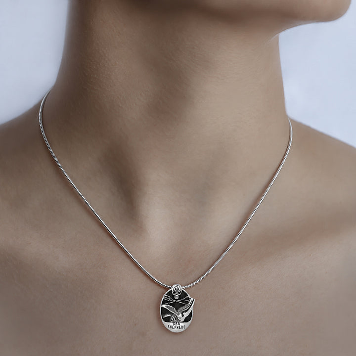 Sea Shepherd Humpback Whale Pendant Sterling Silver with Sterling Silver Chain