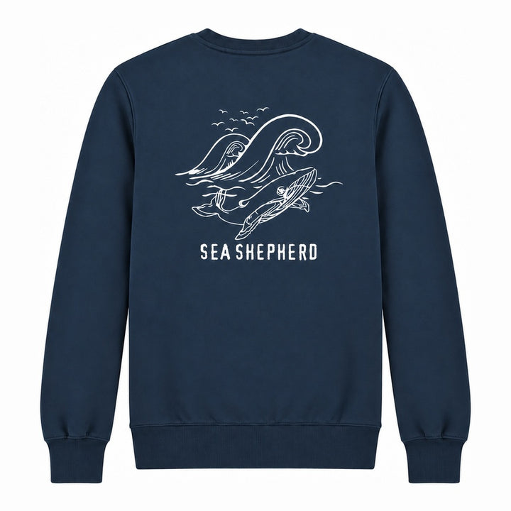 Whale Unisex Sweater - Dark Blue