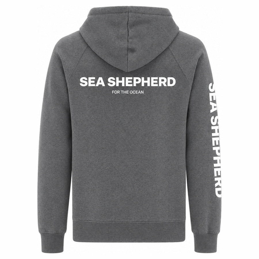 Classic Whale Grey Unisex Zip Hoodie