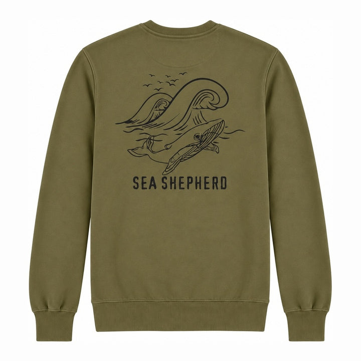 Whale Unisex Sweater - Faded Khaki