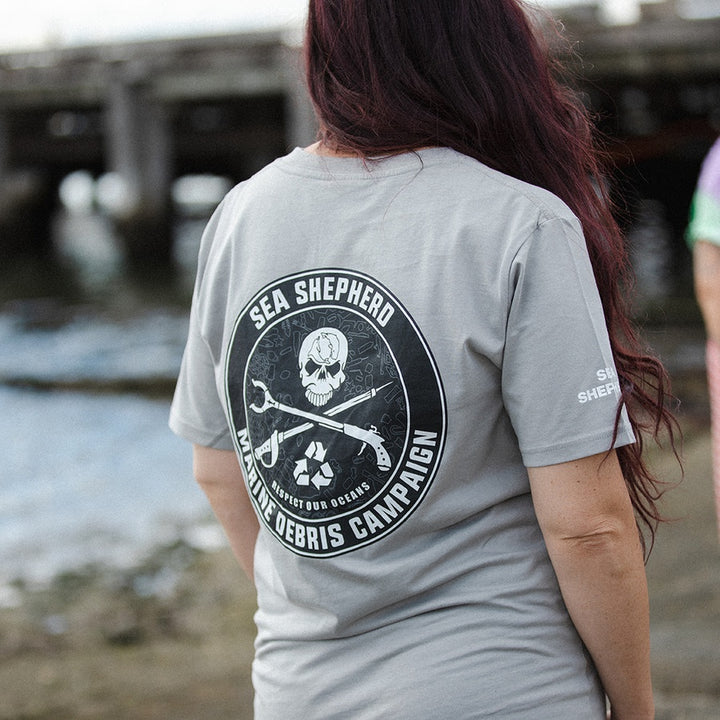 Marine Debris Campaign Unisex Tee - Grey