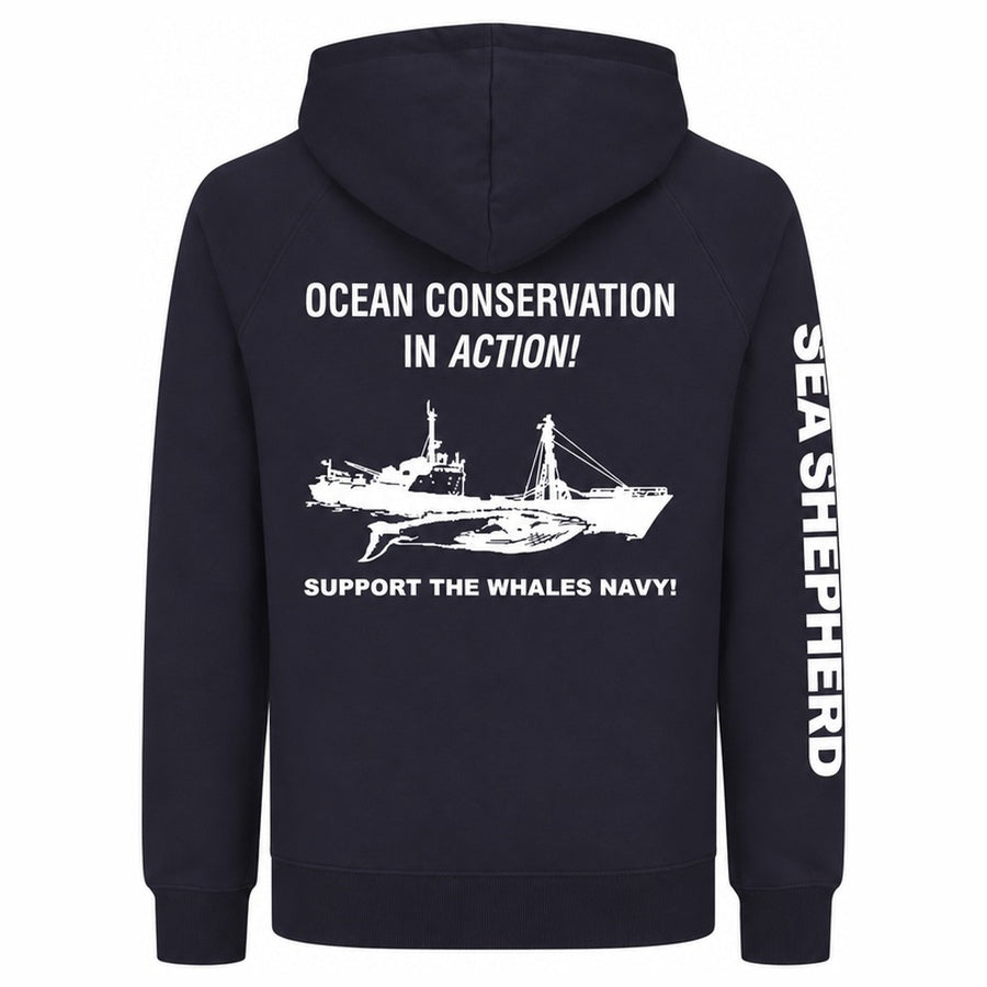 Classic Whale Navy Unisex Pullover Hoodie - HALF PRICE!