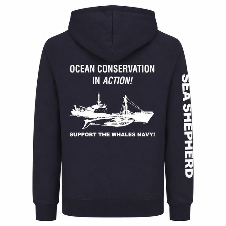 Classic Whale Navy Unisex Pullover Hoodie - HALF PRICE!
