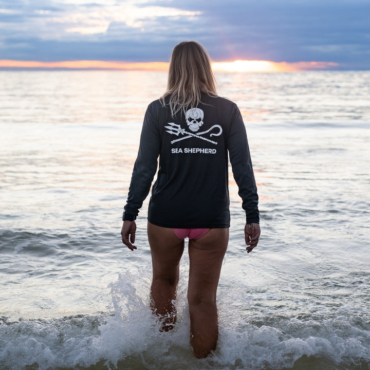 Jolly Roger UPF 50+ Recycled Repreve Unisex Rashie Long Sleeve Tee - Carbon