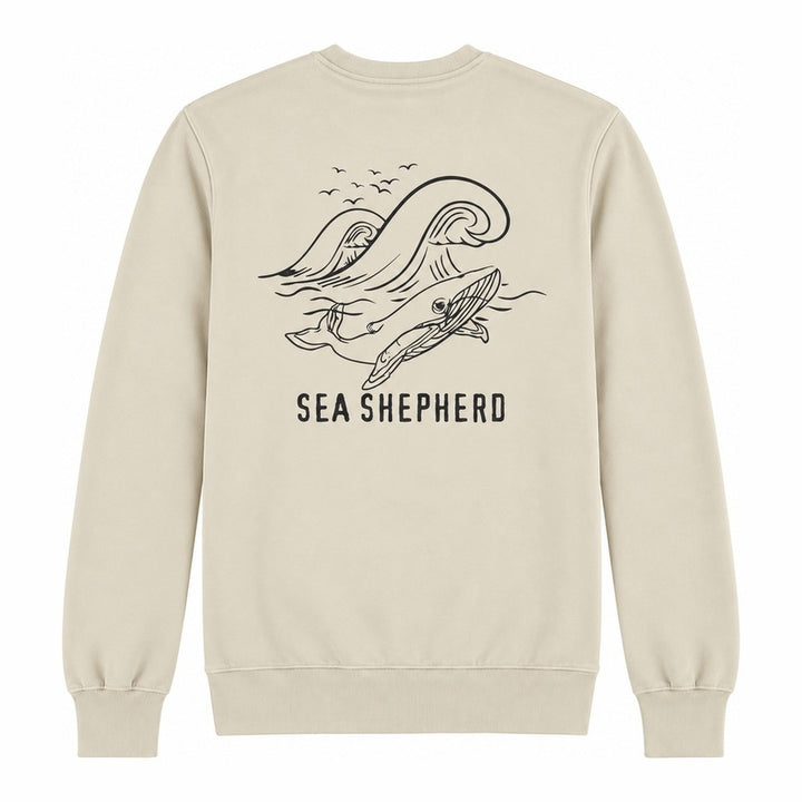Whale Unisex Sweater - Light Sand
