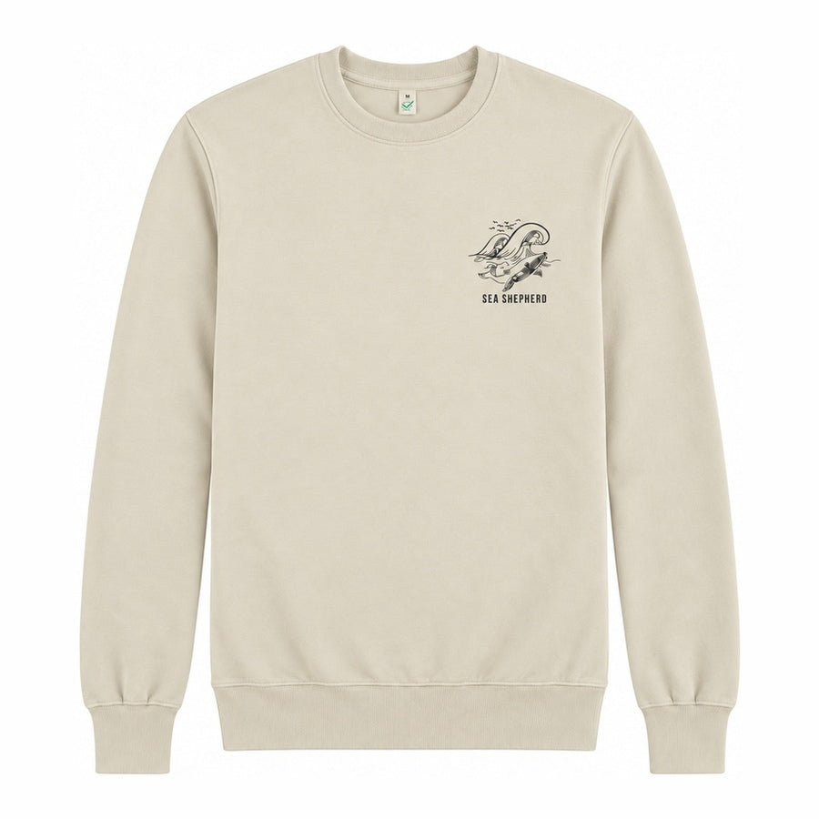 Whale Unisex Sweater - Light Sand