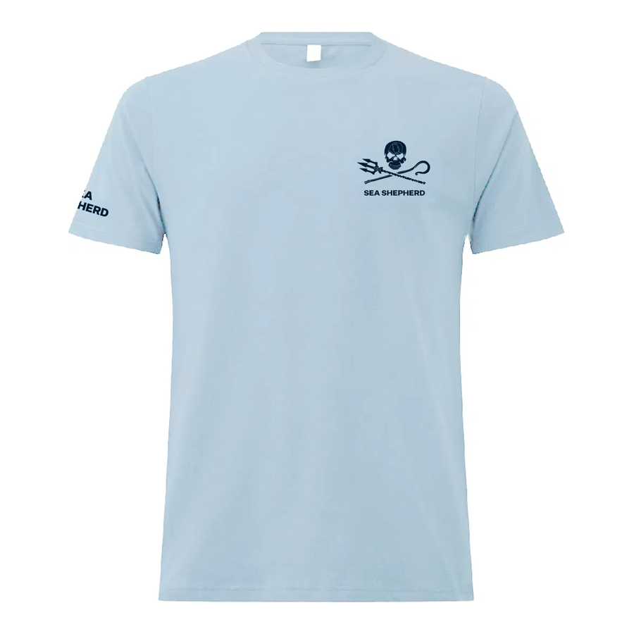 Allankay Ship Retro Unisex Tee - Light Blue