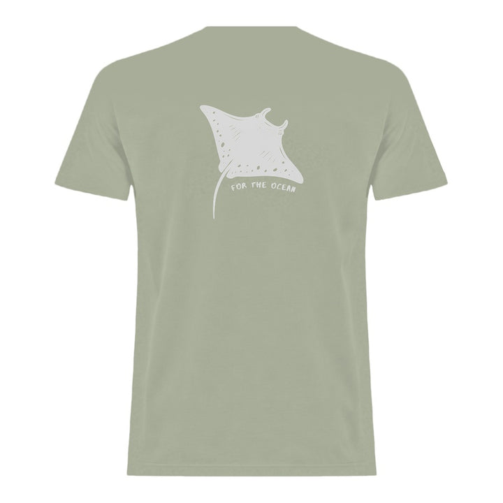 For The Ocean Manta Ray  Unisex Tee - Light Olive