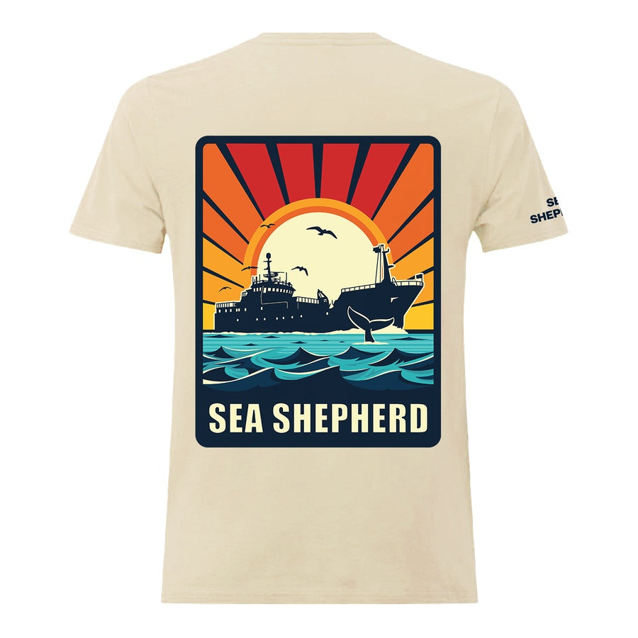Allankay Ship Retro Unisex Tee - Butter