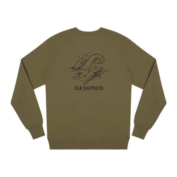 Whale Unisex Sweater - Faded Khaki