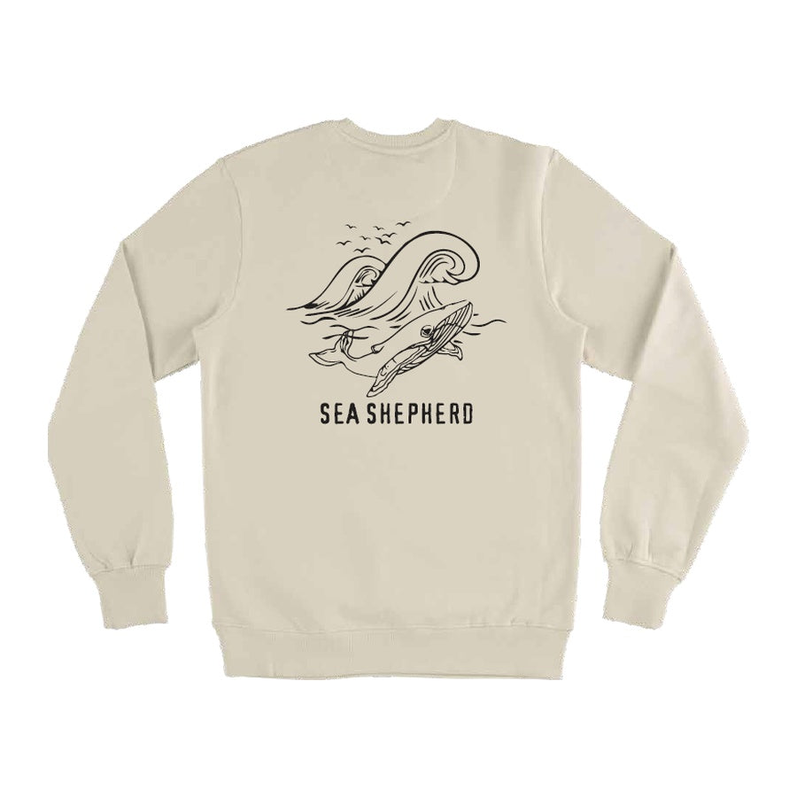 Whale Unisex Sweater - Light Sand