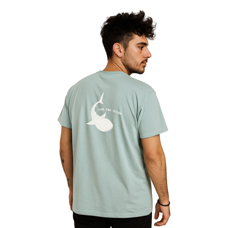 For The Ocean Whale Shark Unisex Tee - Lagoon