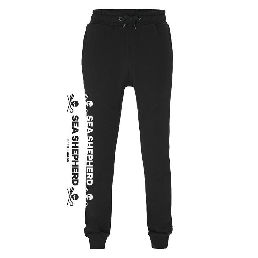 Sea Shepherd Unisex 100% Organic Cotton Sweat Pants (Joggers) - Black