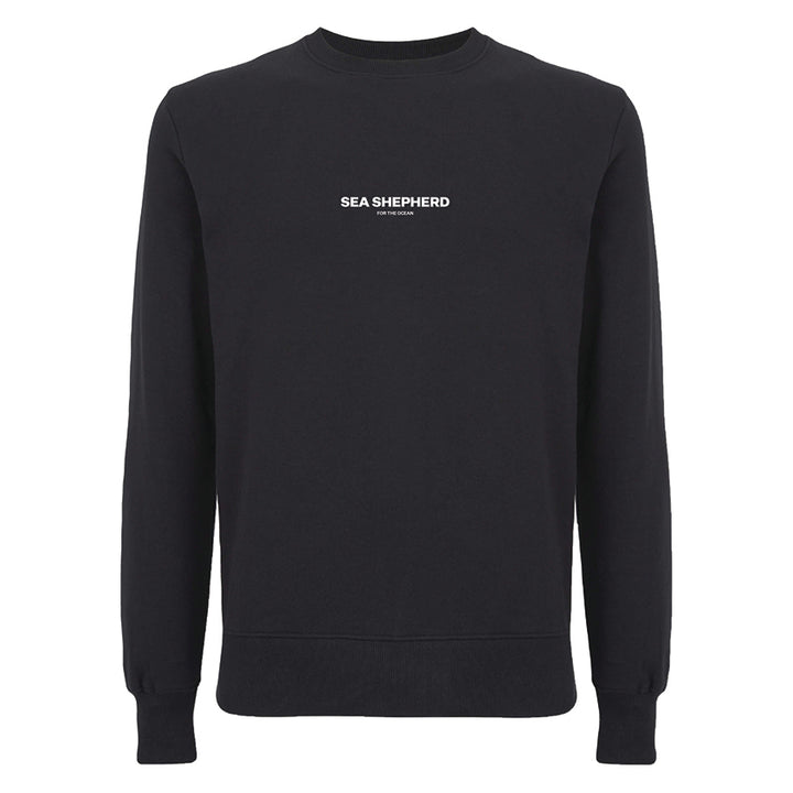 Sea Shepherd Unisex 100% Organic Cotton Embroidered Sweater - Black