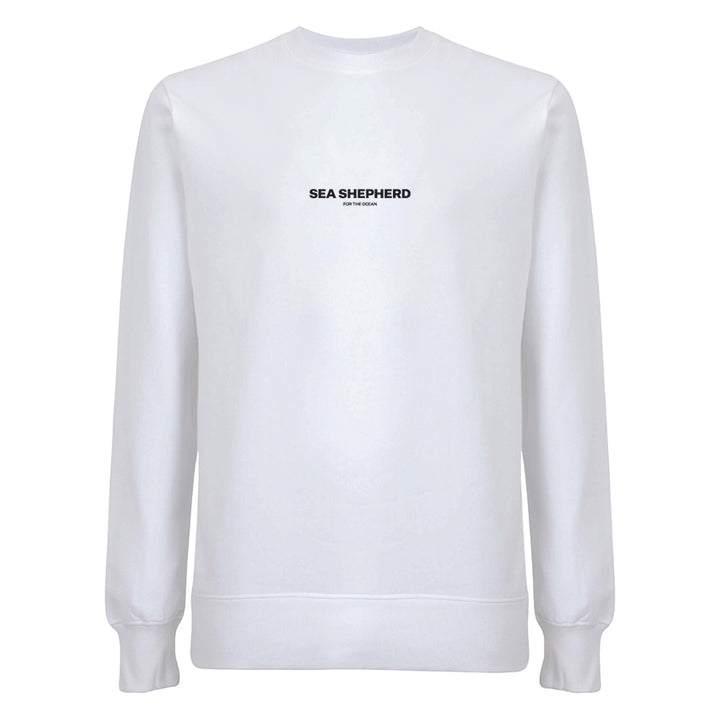 Sea Shepherd Unisex 100% Organic Cotton Embroidered Sweater - White