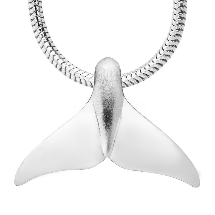 Humpback Whale Tail/Fluke Necklace Sterling Silver with Sterling Silver Chain