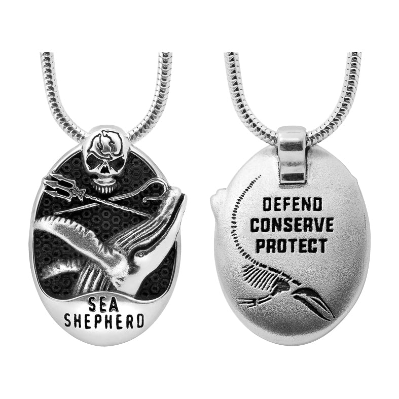 Sea Shepherd Humpback Whale Pendant Sterling Silver with Sterling Silver Chain