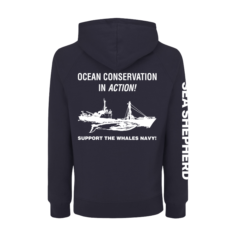 Classic Whale Navy Unisex Pullover Hoodie