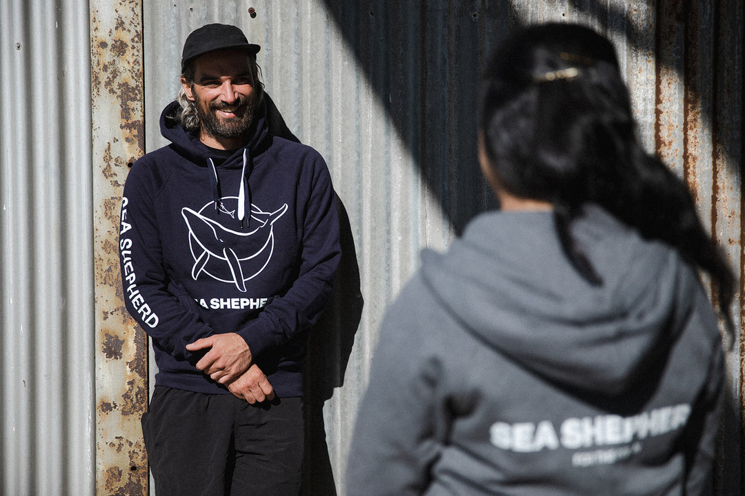 Classic Whale Navy Unisex Pullover Hoodie